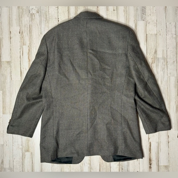Vintage Ralph Ralph Lauren Blazer Jacket Men's 42R Gray Classic Houndstooth - Picture 6 of 11